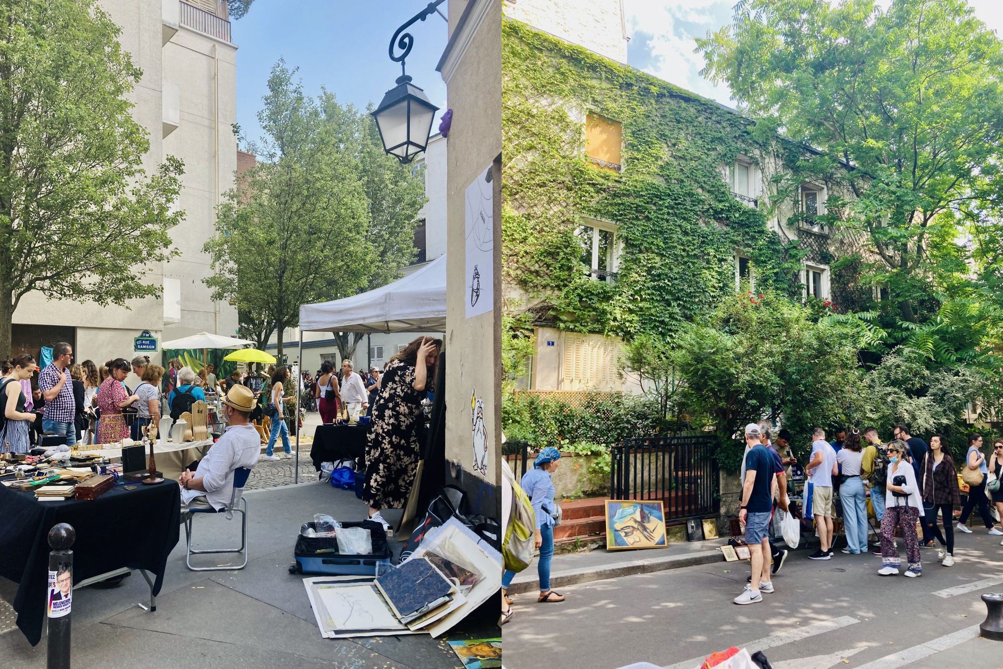 vide grenier à la Butte aux Cailles