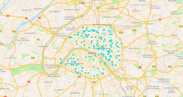 La carte des lieux du réemploi à Paris