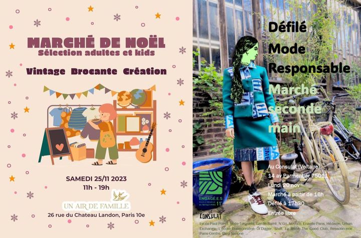 flyer ventes vintage seconde main