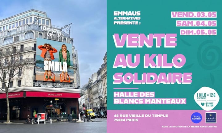 smala aux galeries lafayette et vente au kilo emmaüs