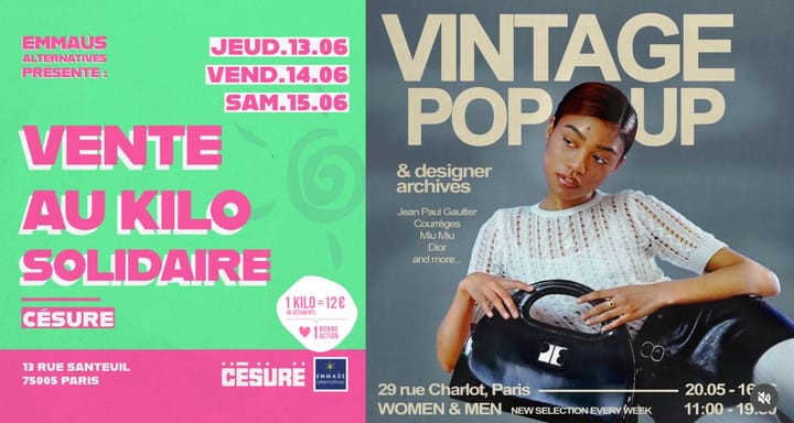 vente kilo emmaus et pop up mode vintage designer